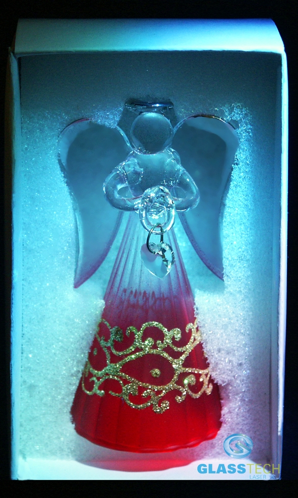 Andělíček zelený se zdobením - 10 cm