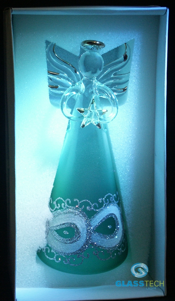 Anděl svícen-bílá krajková sukně 17 cm