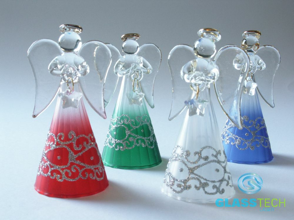 Andělíček zelený se zdobením - 10 cm